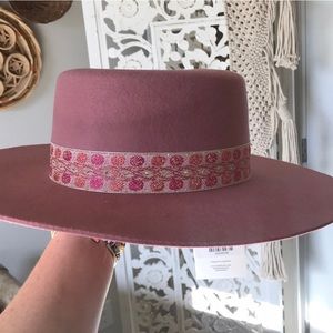 Lack Of Color Sierra Rose Wide-Brim Hat